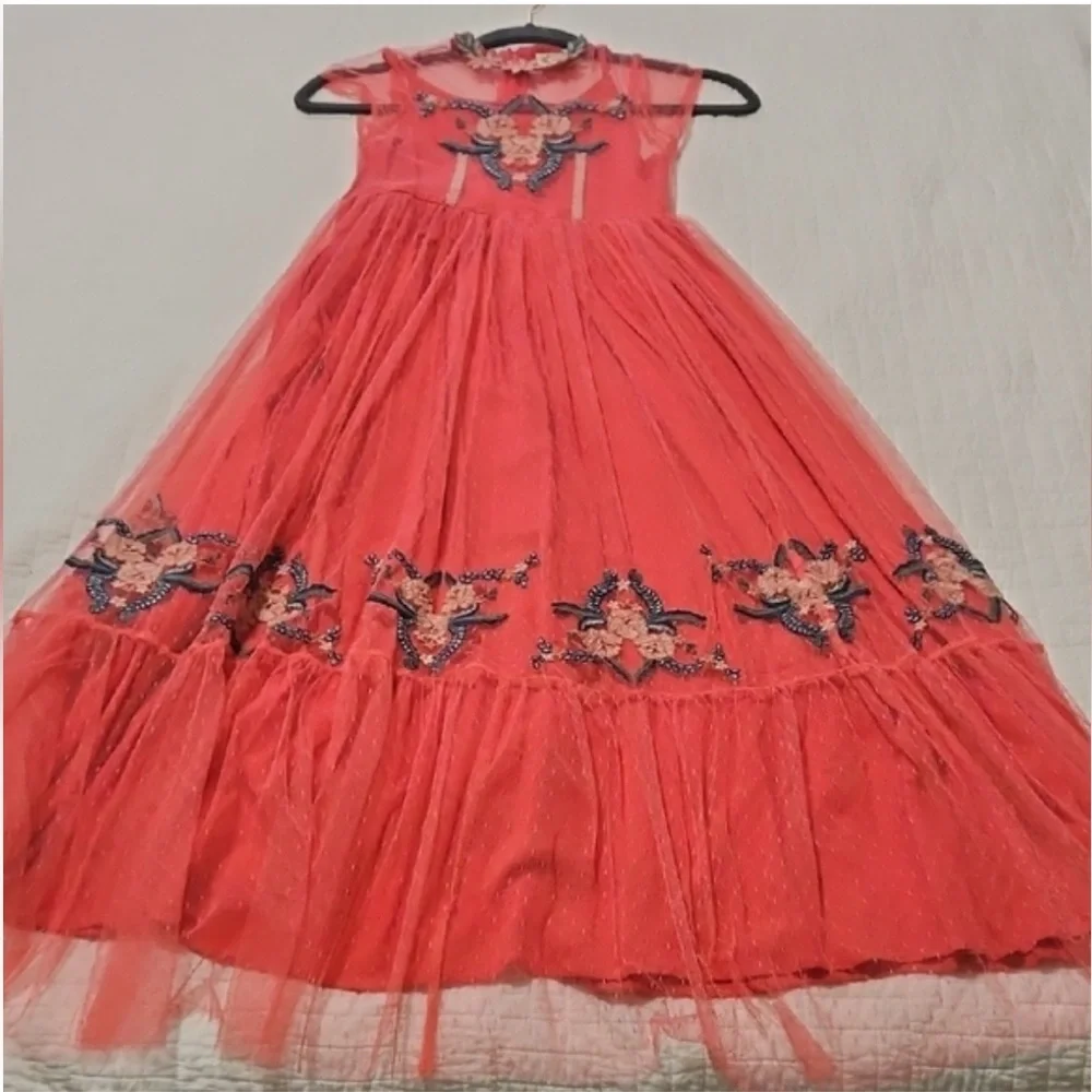 Mia Joy | Jolie Maxi Dress in Burnt Coral | Size 7